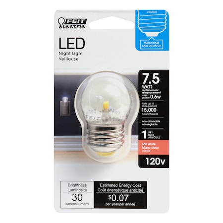 Feit Electric Feit S11 E26 (Medium) LED Bulb Soft White 7.5 Watt Equivalence 1 pk BP71/2S/827/LED